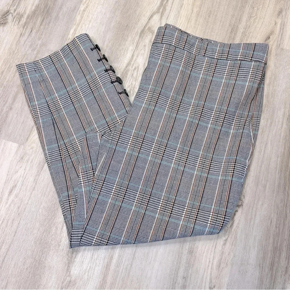 Women’s Talbots Chatham Ankle Pants / Plaid Print Button Ankle Detailing / 16P